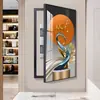 Pintura Decorativa Grande para Caja de Medidor Eléctrico, Pintura de Entrada de Lujo Ligero para Cubrir el Interruptor Principal, Interruptor Eléctrico, Caja de Distribución, Pintura Colgante con Tapa de Volteo Vertical