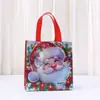Bolsa de Mano Navideña No Tejida, Bolsa de Compras Impermeable Laminada Colorida, Bolsa de Empaque, Bolsa para Empaque de Regalo de Cumpleaños