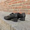 Estilo Igual de Mamá Uva ~ Estilo Oscuro con Tira Cruzada y Puntera Cuadrada Zapatos de Ballet Bajos