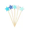 Decoración de Pastel Horneado Estrella Estrella de Cinco Puntas Tarjeta de Pastel Decoración Estrella Bandera Decoración de Pastel de Dibujos Animados 5 Piezas