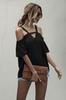 Ropa de mujer transfronteriza 2020 más vendida Ebay Amazon más vendida moda europea y americana top de manga acampanada holgado con cuello en V y hombros descubiertos