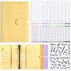 Carpeta de empalme Macaron A6 transfronteriza de Amazon, cuaderno de contabilidad manual de cuero PU, carpeta de presupuesto de efectivo