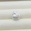 Pé Prata 999 Usaqiji Acessórios Pulseira de Contas Artesanal DIY Pulseira Prata Dura Desenho Animado Fofo Pequeno Oito Acessórios