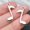 Símbolos de Instrumentos Musicales de Plata Antigua Colgante Retro Joyería de Aleación Colgante Accesorios para Pulsera Collar Llavero DIY