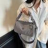 Bolsa de Tela de Nylon Cruzada para Mujer 2025 Nueva Moda Diseño de Nicho Versátil Bolsa de Tela Bolso Plegable tipo Sachel Bolso Almohada para Viajes