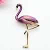 Nova moda broche de flamingo com gota de óleo e pérola corsage atacado popular coreano versátil acessórios femininos para casaco