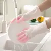 Luvas de Lavar Louça para Exibição de Pavão Borracha Impermeável Durável Látex Escova de Cozinha Lavar Roupas Fazer Tarefas Domésticas Limpeza à Prova de Óleo