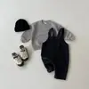 Macacão Infantil Personalizado Estilo Coreano Primavera e Outono Novo Meninos e Meninas Bebê Veludo Cotelê Bebê Tendência Casual