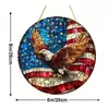 Nuevo colgante acrílico de la serie de bandera estadounidense transfronteriza con patrón de estrellas y franjas para decoración de ventanas del hogar y ambiente