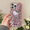 Funda personalizada con estampado de leopardo Kt Cat para Apple 16 Promax, iPhone 15, soporte magnético 14, linda 13 coreana