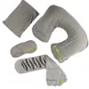 Set de Almohada de Viaje Personalizado de Alta Gama, Nuevo Set Inflable de Tres Piezas, Funda de Almohada de Terciopelo de Cristal