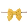 Accesorios para el Cabello Infantiles de Venta Caliente Transfronteriza Diadema de Moño para Bebé Diadema de Nailon Súper Suave de Color Sólido Venta al por Mayor Transfronteriza