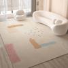 Alfombra de Sala de Estar de Lujo Ligero y Simple, Alfombra de Área Grande de Alta Gama para Sofá y Mesa de Centro, Felpudo Antideslizante, Manta para el Hogar, Dormitorio, Cabecera