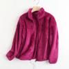 Chaqueta Cálida Hecha en Japón Otoño e Invierno para Mujer Chaqueta Larga de Forro Polar con Cremallera Cardigan de Manga Larga W439138