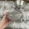 Cesta Coladora de Acero Inoxidable para Cocina, Mini Bol para Ensalada, Bol para Batir Huevos, Recipiente para Lavar y Escurrir Arroz, Juego de Dos Piezas