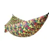 Hamaca Portátil Estampada Exterior Fácil Almacenamiento Tela de Paracaídas de Nylon Hamaca Individual Doble Hamaca
