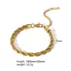 Accesorios de Joyería de Estilo Ins Transfronterizo Europeo y Americano Pulsera DIY Cadena de Acero Inoxidable Oro 18K Pulsera de Sensación de Alta Gama para Mujer