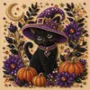 Pintura de diamantes y perlas temática de alienígenas para Halloween transfronterizo, con lindos fantasmas, gatos negros y calabazas. Pintura de pegatinas hecha a mano DIY, al por mayor