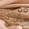 Pendientes de Acero Inoxidable con Círculo Retorcido, Pendientes Semi-Montados para Mujer, Moda Ins Europea y Americana, Simples, de Nicho, Lujo Accesible, Joyería