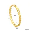 Pulsera geométrica de acero inoxidable apilable de lujo ligero transfronteriza, dorada, accesorio de pulsera de corazón hueco 18k chapado en oro, moderno y versátil