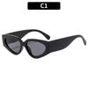 Gafas de sol estilo Joker ovaladas retro europeas y americanas con montura pequeña, protección solar para viajes al aire libre, vacaciones, conducción, moda, gafas de sol transfronterizas para mujer