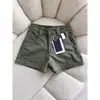 Shorts de trabajo color gris oscuro para mujer, nuevo estilo de verano, de cintura alta, corte holgado, línea A petite, pierna ancha recta, shorts cortos casuales