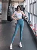 Pantalones Gruesos de Tiburón con Forro Polar para Mujer, Pantalones de Fitness Yoga de Cintura Alta para Primavera, Leggings de Pilates, Pantalones Deportivos