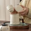 Set de Bolsa de Viaje Portátil Blanco Crema Una Olla Cuatro Tazas Camping al Aire Libre Taza para Coche Expreso Tetera Taza de Negocios