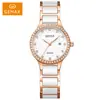 Nuevo Exquisito Reloj Compacto Suizo para Mujer, Reloj de Cuarzo Simple y Elegante con Calendario, Diseño de Nicho en Reloj de Cerámica