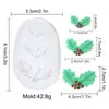 Cono de Pino Cono de Pino Molde de Silicona DIY Hoja de Acebo Navideña Yeso Horneado Pastel Decoración Molde