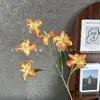Novo Modelo de Flores Artificiais: Flor Íris de 6 Cabeças para Decoração de Cenário de Casamento, Decoração de Placa Guia de Hotel, Atacado Transfronteiriço