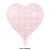 Globo de Película de Aluminio Cuadros Pequeños Corazón Fresco Azul y Blanco de 18 pulgadas Arreglo para Fiesta de Cumpleaños Rosa y Blanco Accesorios para Fotos