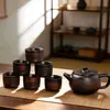 Tetera Hanwa de Cerámica Morada de Gran Capacidad para Mineral Crudo con Filtro de Agujero de Bola, Tetera Fengming para Uso Doméstico, Juego de Té Kung Fu B1