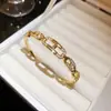 ¡Oro Rosado! Pulsera de Círculo Completo de Diamantes, Estilo de Moda de Nicho, Joyería de Lujo Ligero de Gama Alta, Accesorio de Moda Versátil para Mujeres