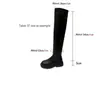 Nuevas botas altas para mujer de talla grande de comercio exterior, otoño e invierno, suela gruesa, hasta la rodilla, largas, adelgazantes, tubo alto, elásticas, ajustadas, mujer