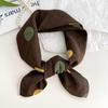 Pañuelo cuadrado pequeño de algodón y lino para mujer, moda floral, versátil, primavera y otoño, temperamento, protección para el cuello, banda para el cabello 56*56, pañuelo de seda decorativo