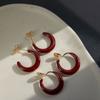 Placa para Incienso Red Mosquito Ancora Clip para Oreja Sin Agujeros en las Orejas Arete Avanzado para Mujer Pendiente Retro Sin Dolor Nuevo Invierno