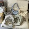 Bolsa xadrez transfronteiriça para mulheres, nova bolsa de ombro casual de verão 2026 para aula e trajeto, bolsa transversal tipo bolinho de grande capacidade