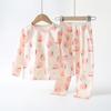 Roupa íntima térmica infantil de outono e inverno Leica Cotton Mid-large Roupas infantis de outono e calças de outono Camisa base Roupas caseiras bacteriostáticas de estilo coreano