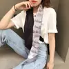 Bufanda larga de seda diadema traje bufanda de cinta Corea del Sur primavera y otoño bufanda cinturón combinable para todo para mujer cinta pequeña decorativa