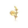 Aretes de Acero Inoxidable Oro de 18K Zircón Acero de Titanio Mini Piercings de Nariz de Rosca Piercing Anillos para Ombligo Joyería Transfronteriza Europea y Americana