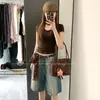 Cinturón de Bufanda de Seda Retro Marrón con Lunares para Mujer con Jeans Bufanda Larga de Gasa Cinta Cadena Decorativa para la Cintura Accesorios para la Cintura