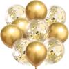 [5 5] Combinación de Globos Transparentes con Lentejuelas Transfronterizos Suministros Metálicos para Fiesta Paquete de Globos de Papel Redondos de Salida