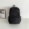 Mochila de Hombro Doble de Color Sólido de Gran Capacidad Estilo Coreano para Mujer Mochila Versátil Simple Mochila para Escuela Secundaria de Hombre Mochila de Doble Hombro para Estudiante Universitario Impermeable