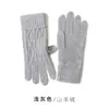 Luvas de Ciclismo para Inverno à Prova de Frio 100% Caxemira Pura com Punho Luva Feminina Engrossada Camada Única Tela de Toque Cinco Dedos