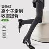 Leggings de Invierno de Rayas Verticales Altas para Mujer, Pantimedias Gruesas Grises de Cintura Alta Adelgazantes con Forro de Felpa para Otoño e Invierno