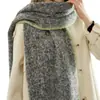 Bufanda Trenzada Gruesa Estilo Europeo y Americano Transfronteriza para Mujer, Moderna, Sencilla, Versátil, Engrosada, Bufanda Trenzada de Bloques de Color
