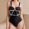Traje de Baño Triangular Entero Nuevo 2025 para Mujer Cubre Vientre Adelgazante Vacaciones de Playa Aguas Termales Traje de Baño [Envío Directo]