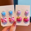 Brincos de princesa de jóias fofas dos desenhos animados Orelha de bebê pendurada Jóias Brincos de orelha infantil Brincos de orelha indolor