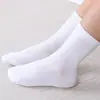 Atacado do Fabricante Meias Brancas de Algodão Penteado para Estudantes Meninos e Meninas Meia Cano Médio Esportivas Outono e Inverno Espessadas Performance em Eventos Meias Respiráveis